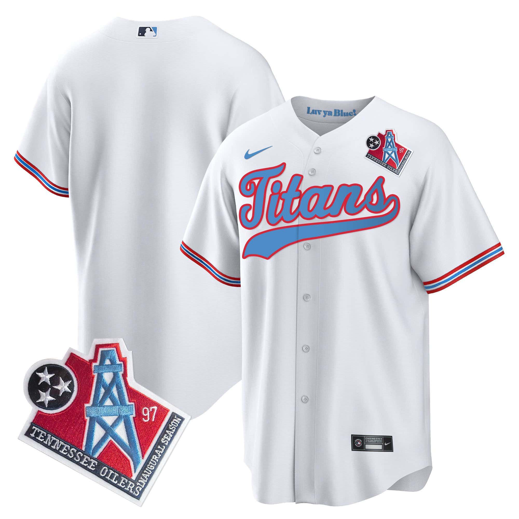 Men Tennessee Titans Blank White Nike 1997 Throwback Limited Cool Base NFL Jersey->customized nfl jersey->Custom Jersey